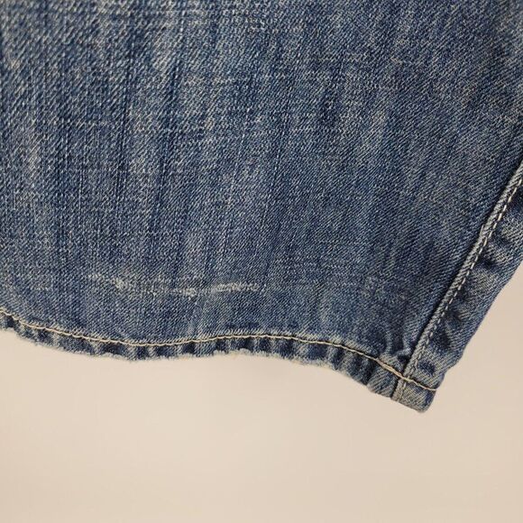 Vintage‎ High Waisted Sea Bead Embroidered Jeans 36 Blue Denim Rainbow Pockets - Picture 12 of 16